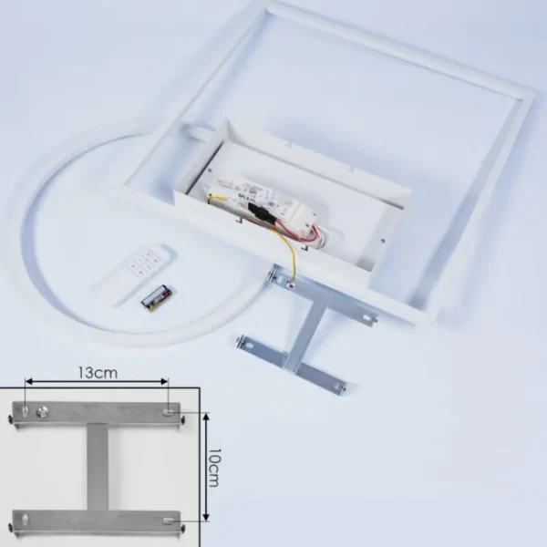 hofstein Plafonnier Loftheim LED Chrome, Blanc, 1 lumière* Lampes Modernes