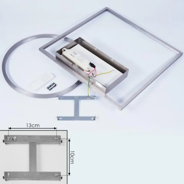 hofstein Plafonnier Loftheim LED Chrome, Nickel mat, 1 lumière* Lampes Modernes