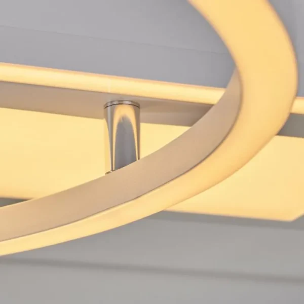 hofstein Plafonnier Loftheim LED Chrome, Blanc, 1 lumière* Lampes Modernes