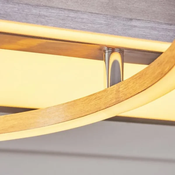 hofstein Plafonnier Loftheim LED Chrome, Nickel mat, 1 lumière* Lampes Modernes