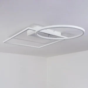 hofstein Plafonnier Loftheim LED Chrome, Blanc, 1 lumière* Lampes Modernes