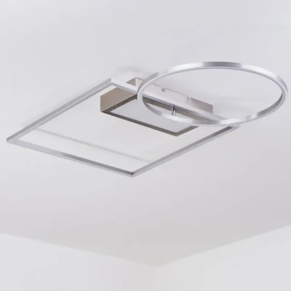 hofstein Plafonnier Loftheim LED Chrome, Nickel mat, 1 lumière* Lampes Modernes