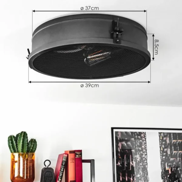 hofstein Plafonnier Lofthus Noir, 2 lumières* Lampes Modernes