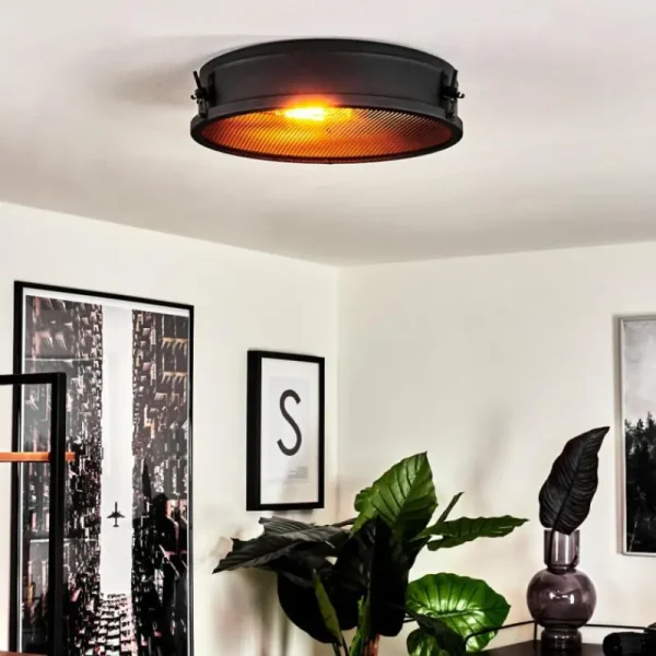 hofstein Plafonnier Lofthus Noir, 2 lumières* Lampes Modernes