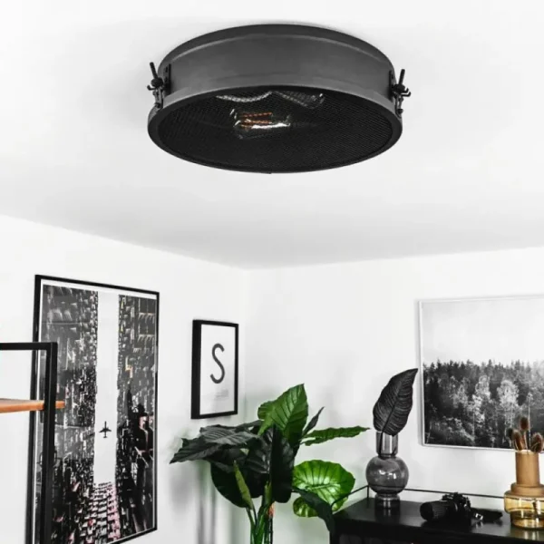 hofstein Plafonnier Lofthus Noir, 2 lumières* Lampes Modernes