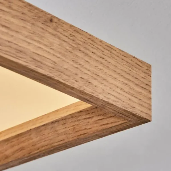 hofstein Plafonnier Longvic LED Brun, Couleur bois, Noir, 1 lumière* Lampes Modernes