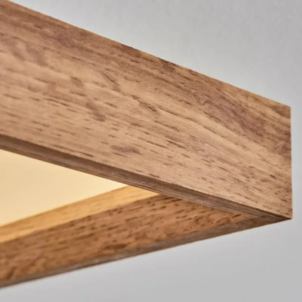 hofstein Plafonnier Longvic LED Brun, Couleur bois, Noir, 1 lumière* Lampes Modernes