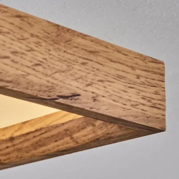 hofstein Plafonnier Longvic LED Brun, Couleur bois, Noir, 1 lumière* Lampes Modernes