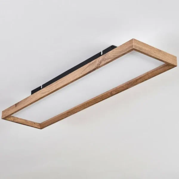 hofstein Plafonnier Longvic LED Brun, Couleur bois, Noir, 1 lumière* Lampes Modernes