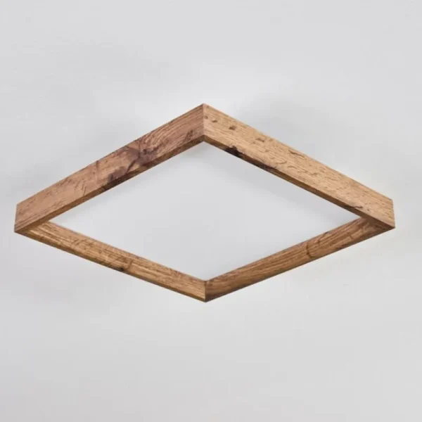 hofstein Plafonnier Longvic LED Brun, Couleur bois, Noir, 1 lumière* Lampes Modernes