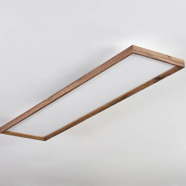 hofstein Plafonnier Longvic LED Couleur bois, Noir, 1 lumière, Télécommandes* Lampes Modernes
