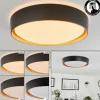 hofstein Plafonnier Louea LED Brun, Couleur bois, Noir, 1 lumière* Lampes Modernes