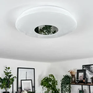 hofstein Plafonnier Lumsden LED Blanc, 1 lumière, Détecteur de mouvement* Lampes Modernes