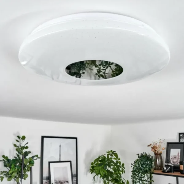 hofstein Plafonnier Lumsden LED Blanc, 1 lumière, Détecteur de mouvement* Lampes Modernes