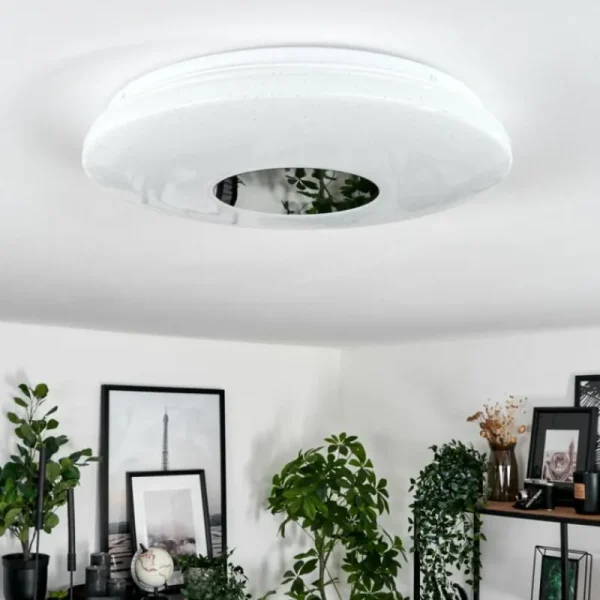hofstein Plafonnier Lumsden LED Blanc, 1 lumière, Détecteur de mouvement* Lampes Modernes