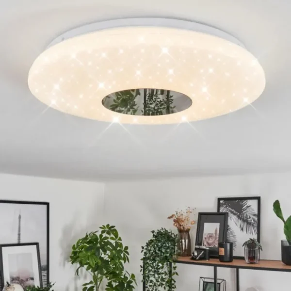hofstein Plafonnier Lumsden LED Blanc, 1 lumière, Détecteur de mouvement* Lampes Modernes