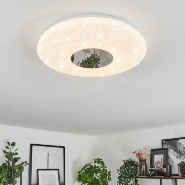 hofstein Plafonnier Lumsden LED Blanc, 1 lumière, Détecteur de mouvement* Lampes Modernes