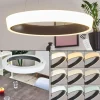 hofstein Plafonnier Mackay LED Anthracite, Blanc, 1 lumière, Télécommandes* Lampes Modernes