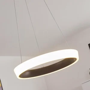 hofstein Plafonnier Mackay LED Anthracite, Blanc, 1 lumière, Télécommandes* Lampes Modernes