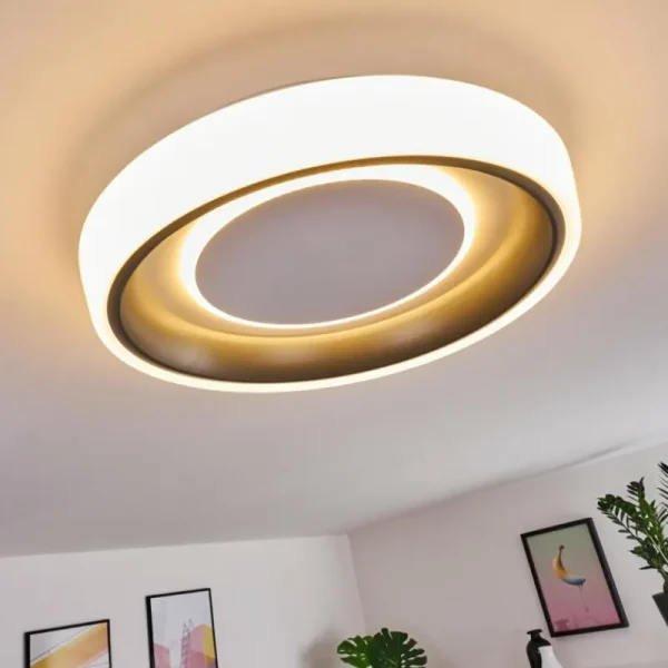 hofstein Plafonnier Mackay LED Anthracite, Blanc, 1 lumière* Lampes Modernes