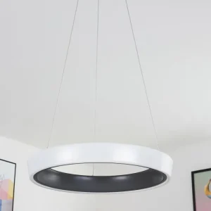 hofstein Plafonnier Mackay LED Anthracite, Blanc, 1 lumière, Télécommandes* Lampes Modernes