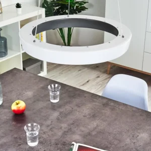 hofstein Plafonnier Mackay LED Anthracite, Blanc, 1 lumière, Télécommandes* Lampes Modernes