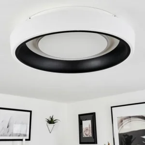 hofstein Plafonnier Mackay LED Blanc, 1 lumière, Télécommandes* Lampes Modernes