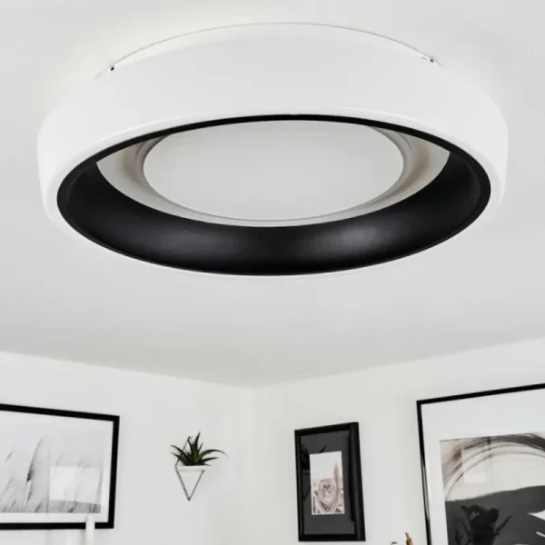 hofstein Plafonnier Mackay LED Blanc, 1 lumière, Télécommandes* Lampes Modernes