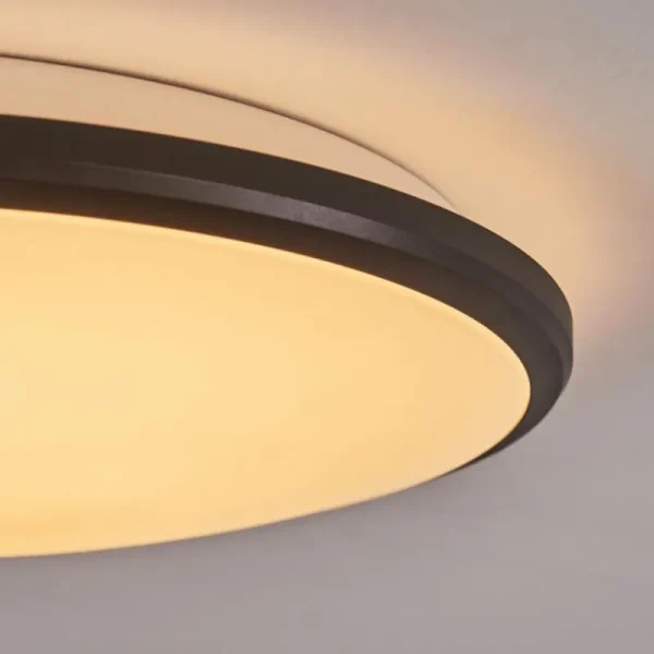 hofstein Plafonnier Magdala LED Noir, Blanc, 1 lumière* Lampes Modernes