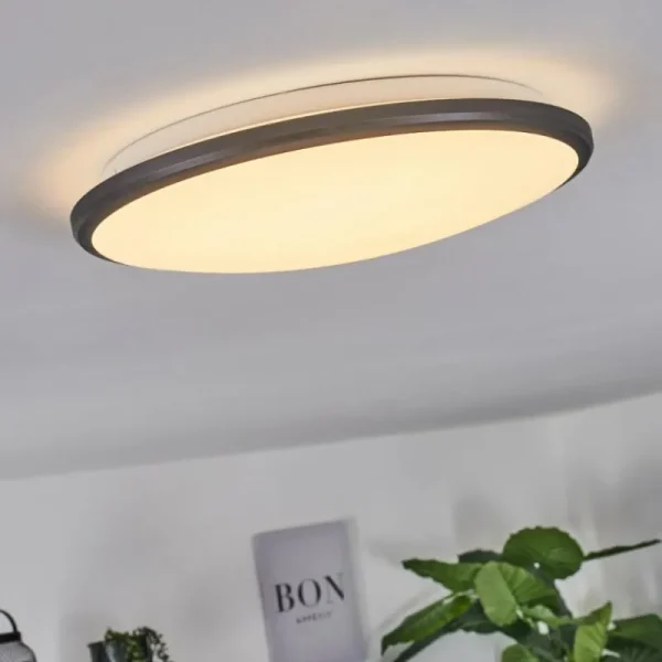 hofstein Plafonnier Magdala LED Noir, Blanc, 1 lumière* Lampes Modernes