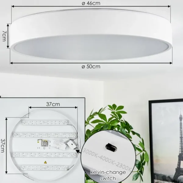 hofstein Plafonnier Maho LED Blanc, 1 lumière* Lampes Modernes