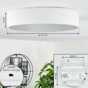 hofstein Plafonnier Maho LED Blanc, 1 lumière* Lampes Modernes