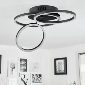hofstein Plafonnier Malanie LED Noir, 1 lumière* Lampes Modernes
