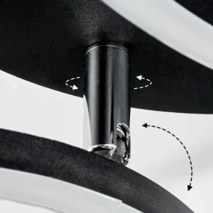 hofstein Plafonnier Malanie LED Noir, 1 lumière* Lampes Modernes