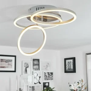hofstein Plafonnier Malanje LED Nickel mat, 3 lumières* Lampes Modernes