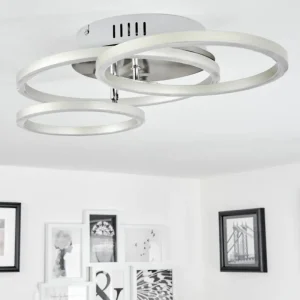 hofstein Plafonnier Malanje LED Nickel mat, 3 lumières* Lampes Modernes