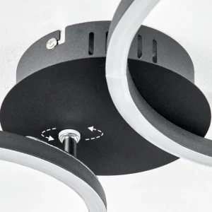 hofstein Plafonnier Malanje LED Noir, 2 lumières* Lampes Modernes