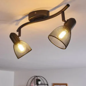 hofstein Plafonnier Malawi Noir, 2 lumières* Lampes Modernes