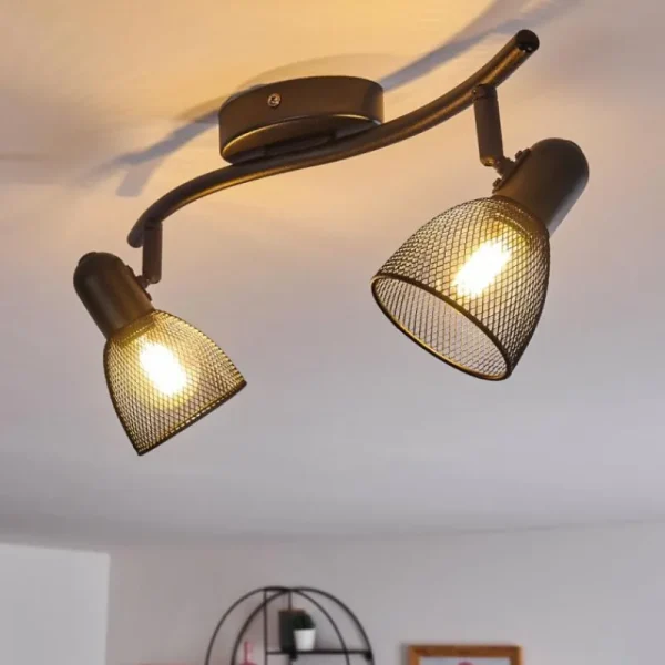 hofstein Plafonnier Malawi Noir, 2 lumières* Lampes Modernes