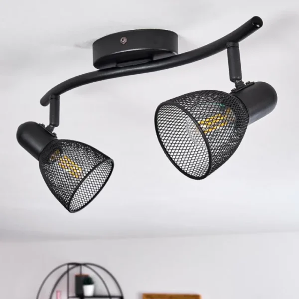 hofstein Plafonnier Malawi Noir, 2 lumières* Lampes Modernes