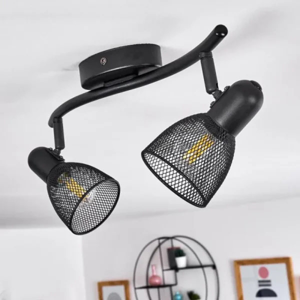 hofstein Plafonnier Malawi Noir, 2 lumières* Lampes Modernes