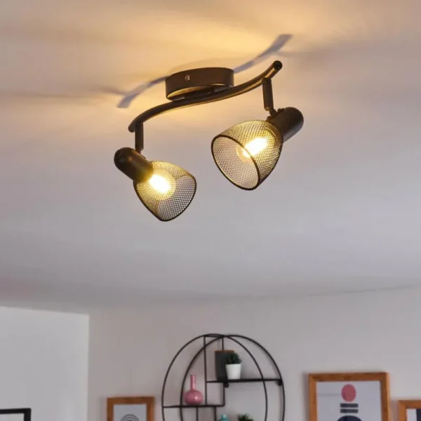 hofstein Plafonnier Malawi Noir, 2 lumières* Lampes Modernes
