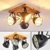 hofstein Plafonnier Malix Brun, Noir, 4 lumières* Lampes Modernes