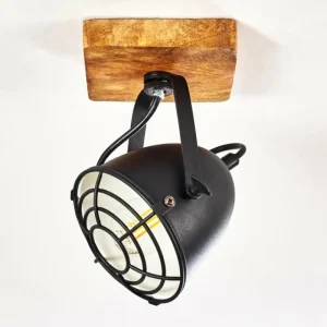 hofstein Plafonnier Malix Brun, Noir, 1 lumière* Lampes Modernes