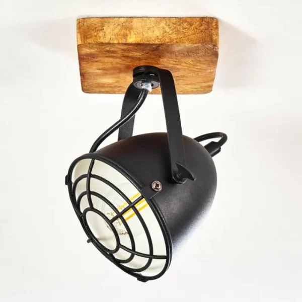 hofstein Plafonnier Malix Brun, Noir, 1 lumière* Lampes Modernes