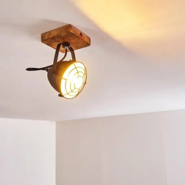 hofstein Plafonnier Malix Brun, Noir, 1 lumière* Lampes Modernes