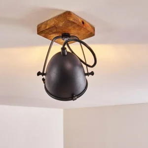 hofstein Plafonnier Malix Brun, Noir, 1 lumière* Lampes Modernes