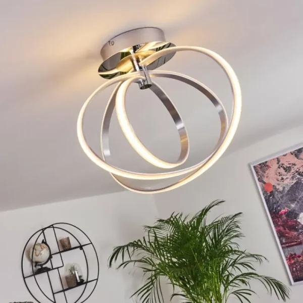hofstein Plafonnier Maluma Chrome, 1 lumière* Lampes Modernes