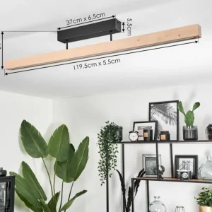 hofstein Plafonnier Mansupa LED Écru, Noir, 3 lumières* Lampes Modernes