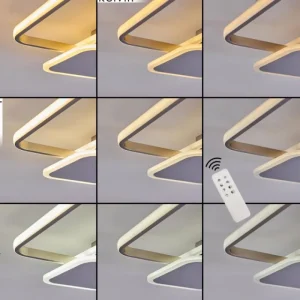 hofstein Plafonnier ManzanalesÂ  LED Chrome, 1 lumière, Télécommandes* Lampes Modernes